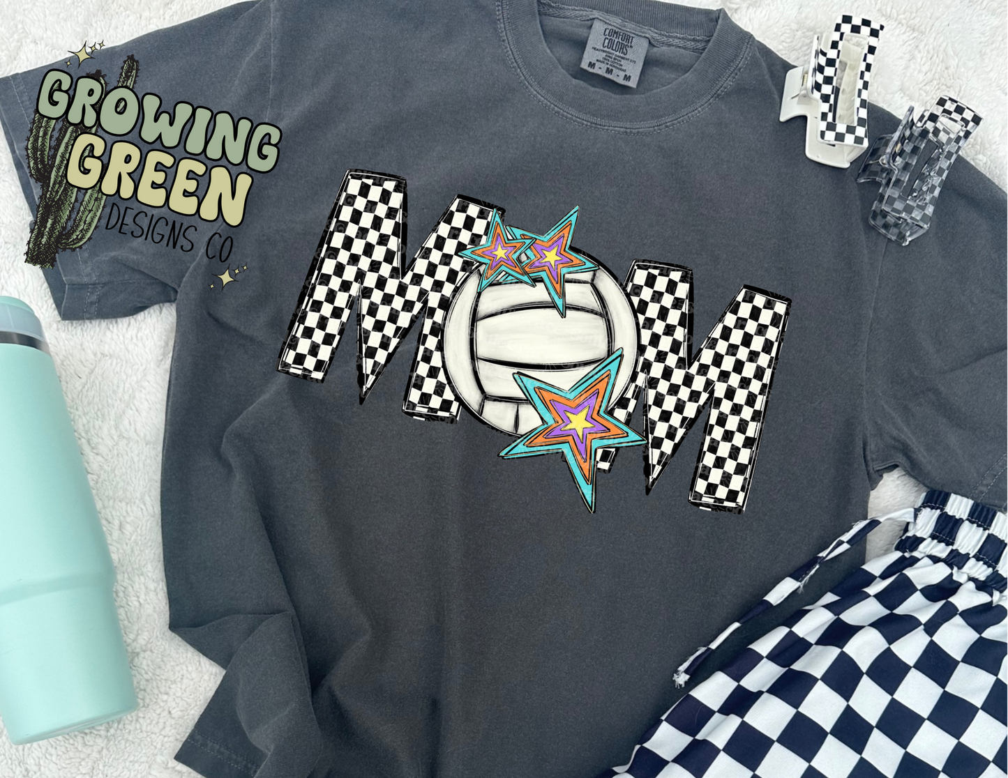 Checkered Sports Mom