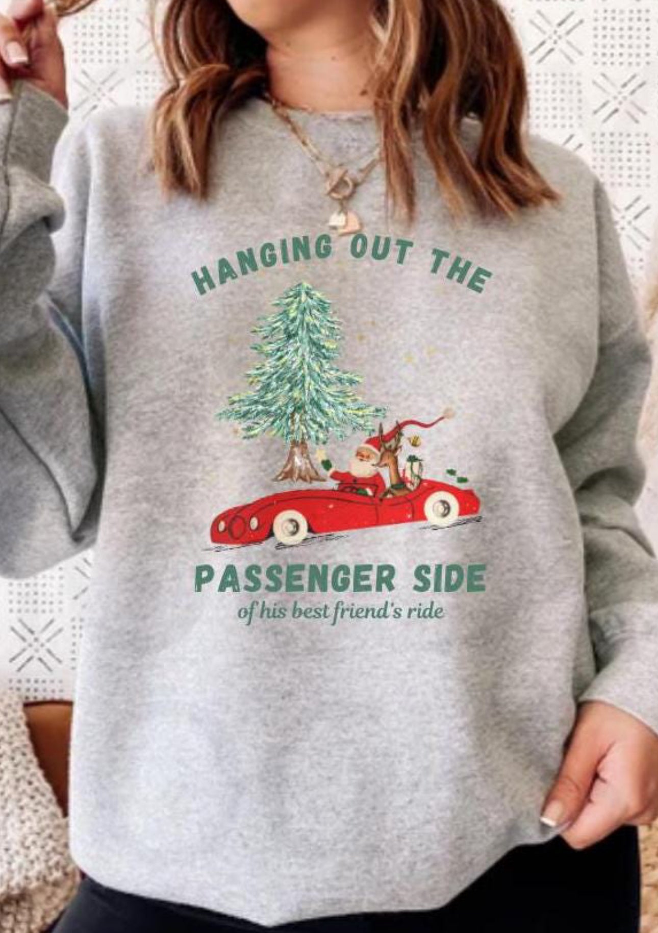 Hanging out the passenger side