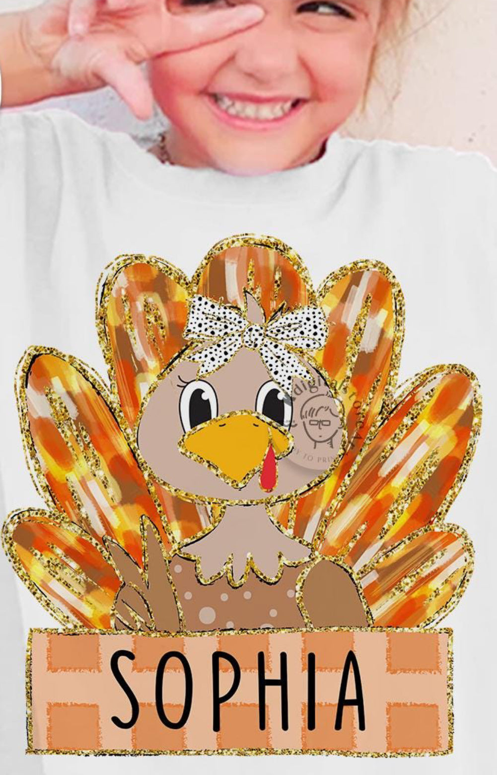 Personalized Turkey Polka Dot