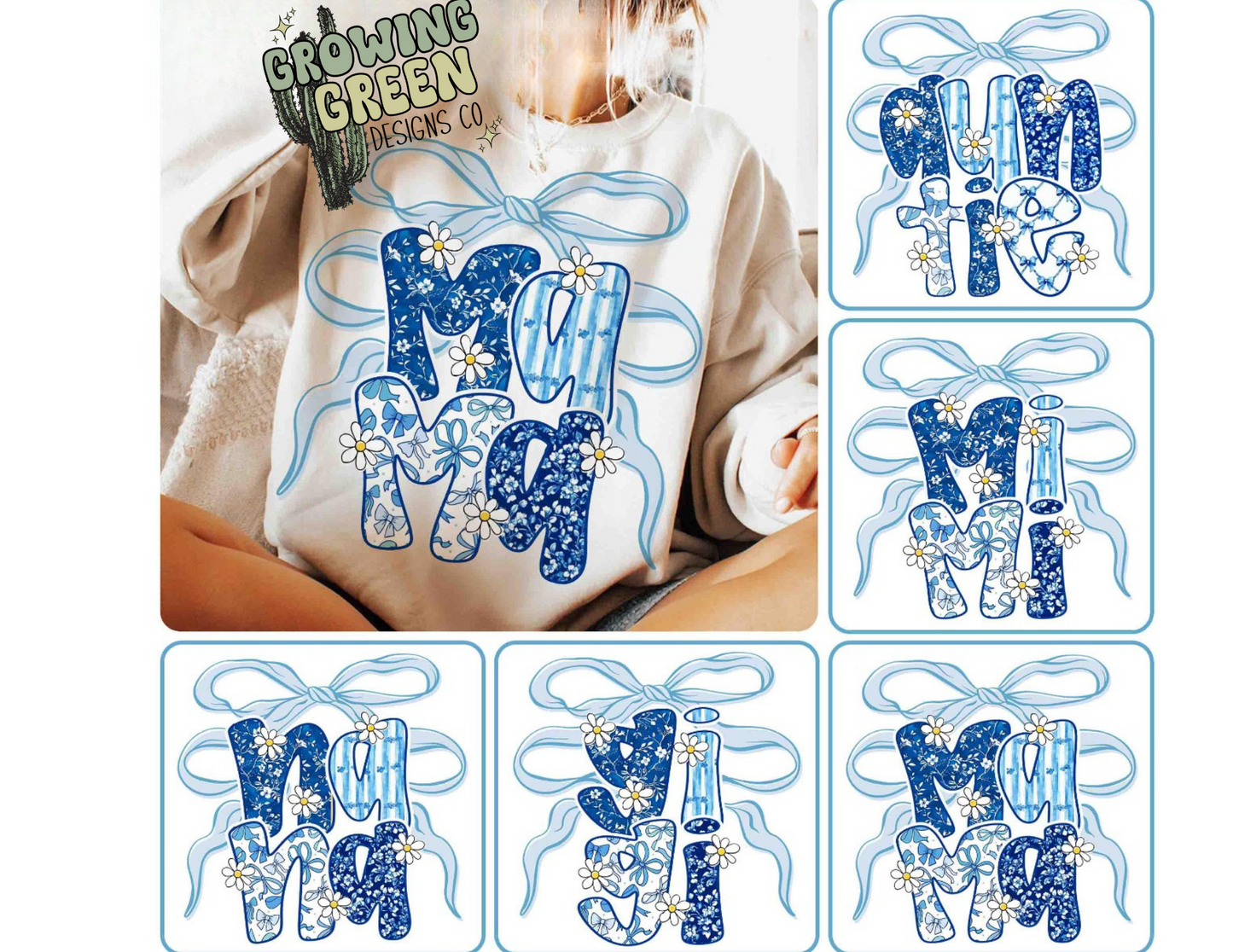 Mama Blue Floral and Coquette