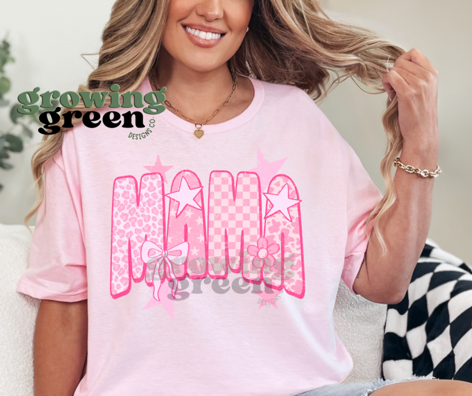 Mama Pink Leopard Check
