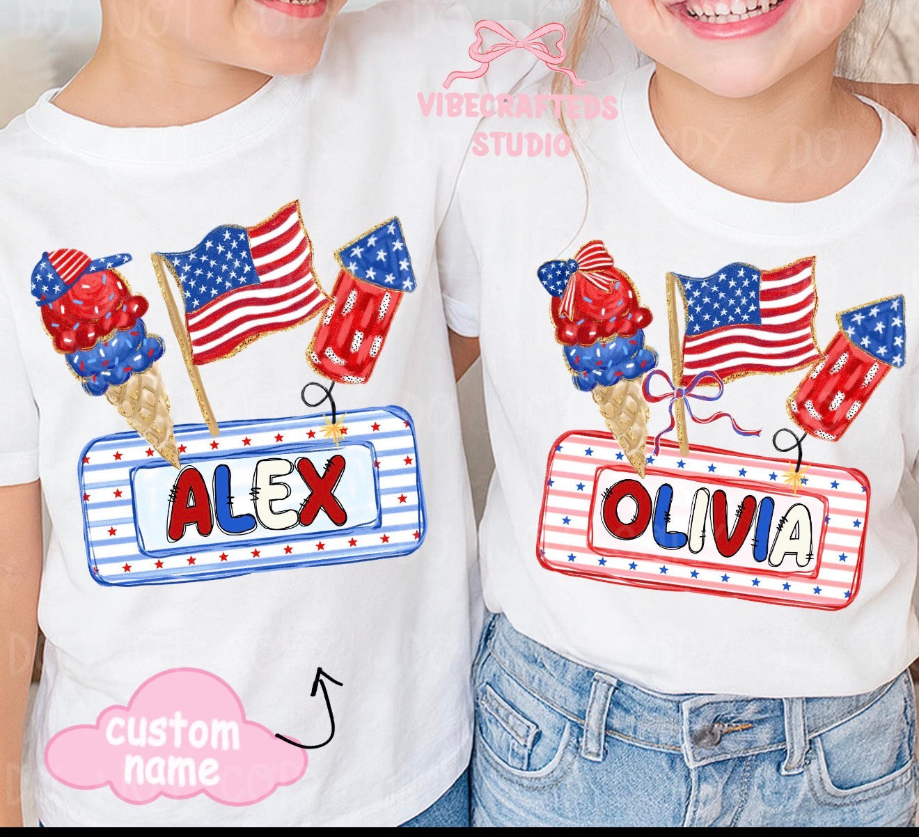 Personalized Patriotic Ice Cream