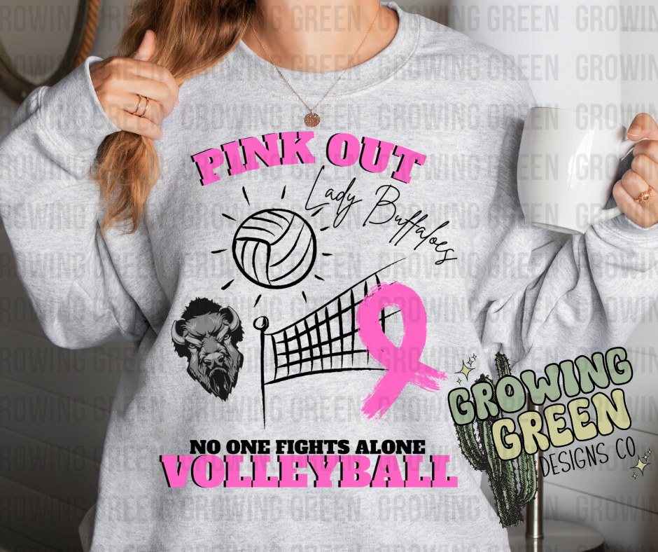 Pink Out Volleyball- ANY MASCOT
