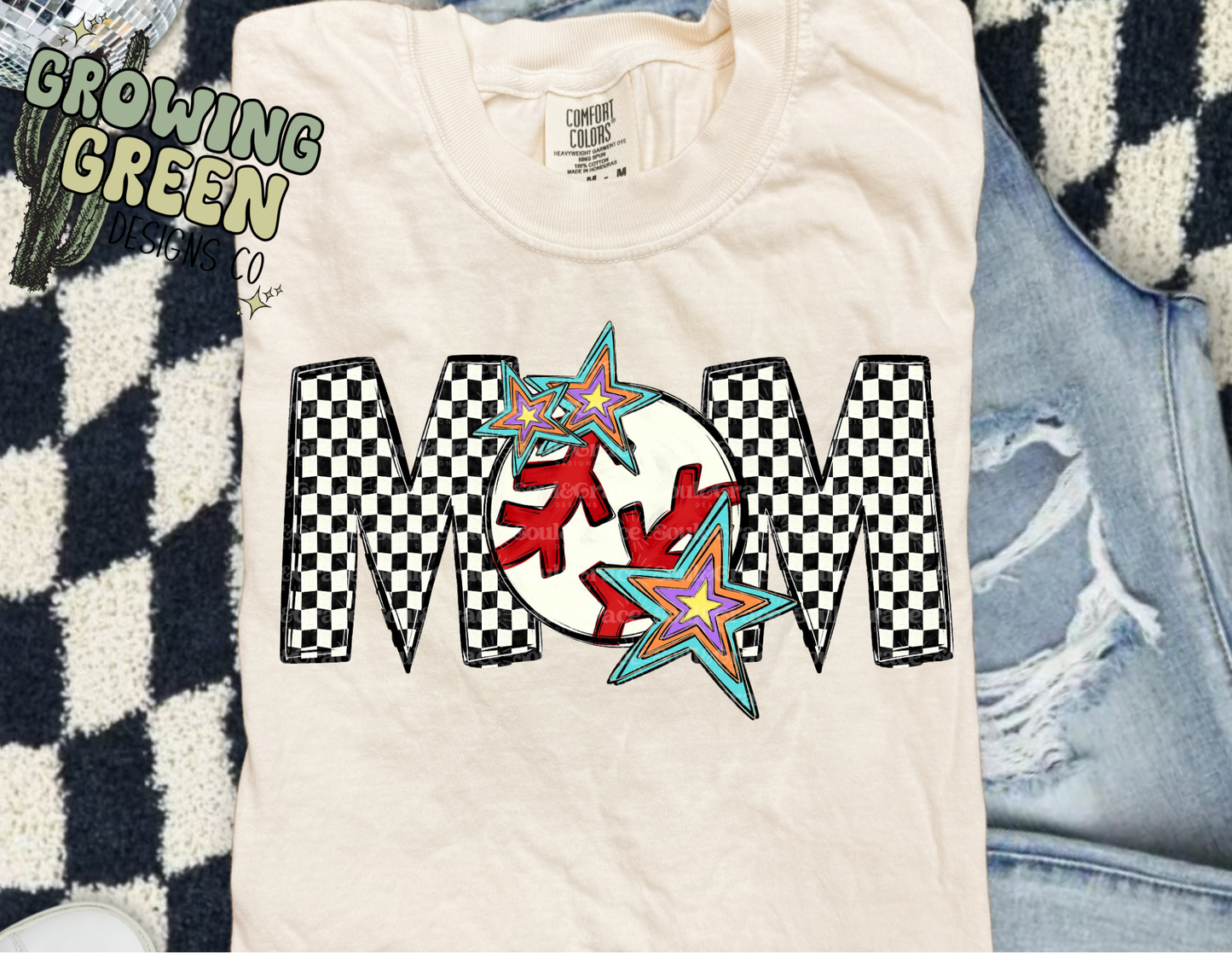 Checkered Sports Mom