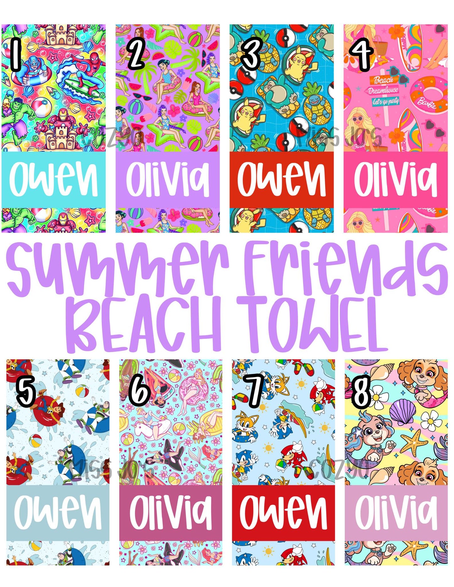 Summer Friends Beach Towels - PRE ORDER