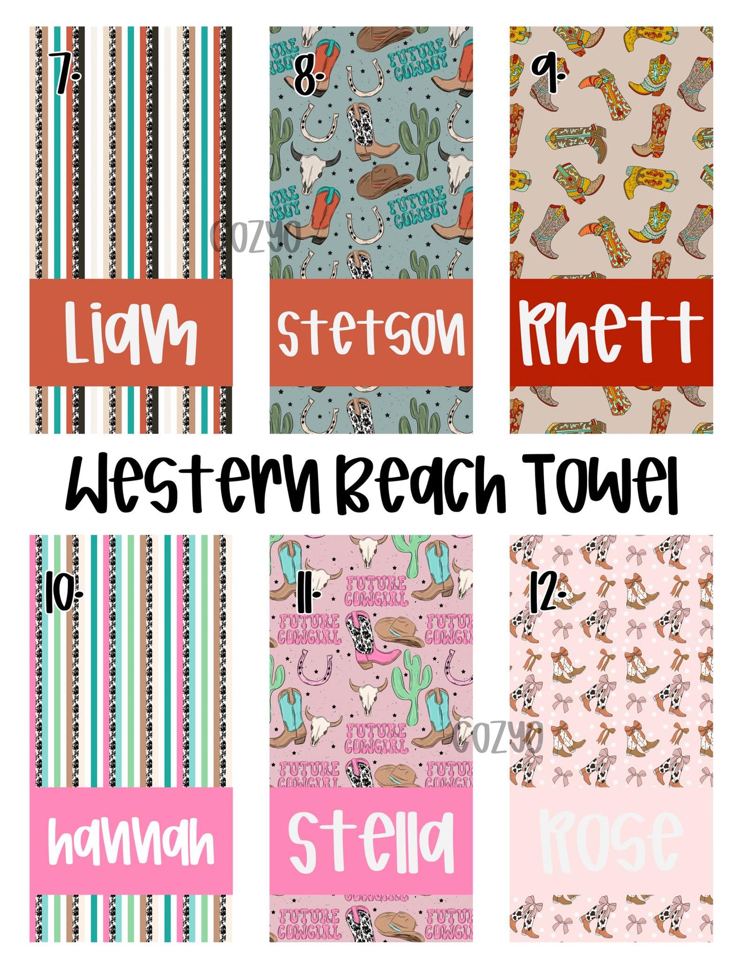 Western Beach Towels - PRE ORDER
