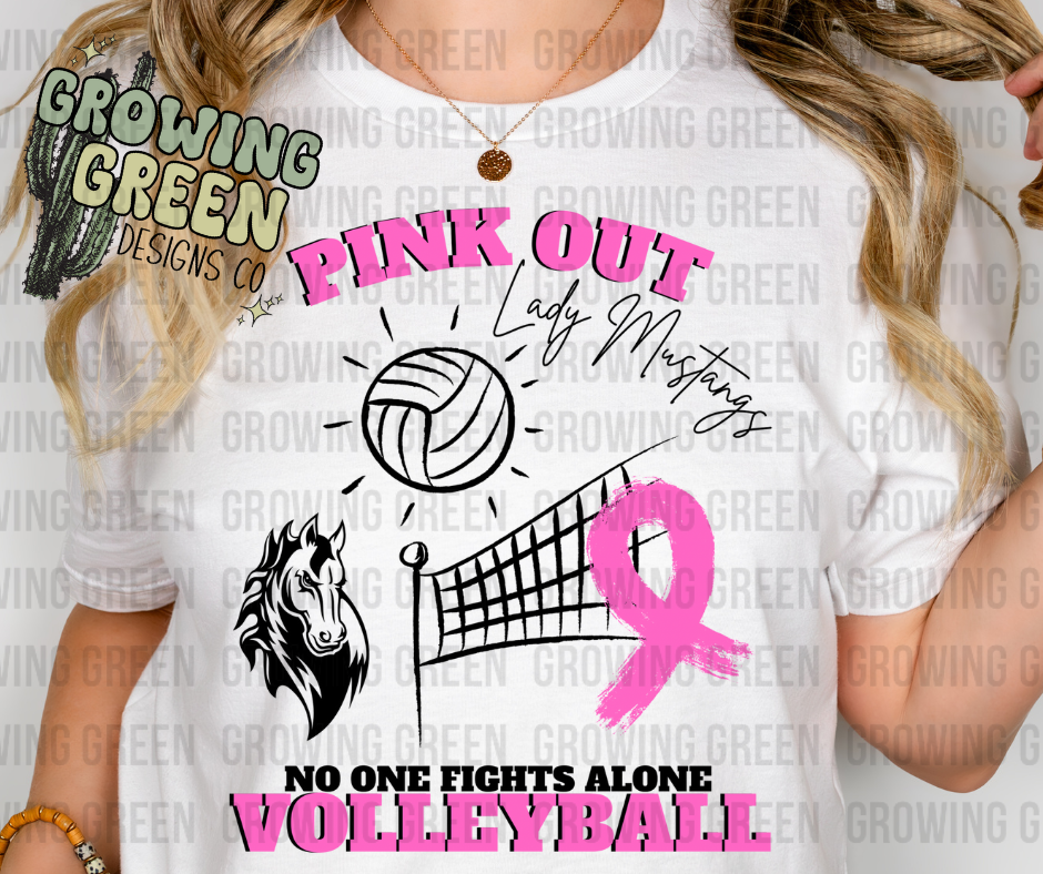 Pink Out Volleyball- ANY MASCOT