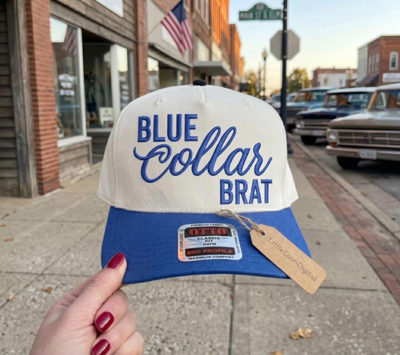 Blue Collar Brat Embroidered Hat