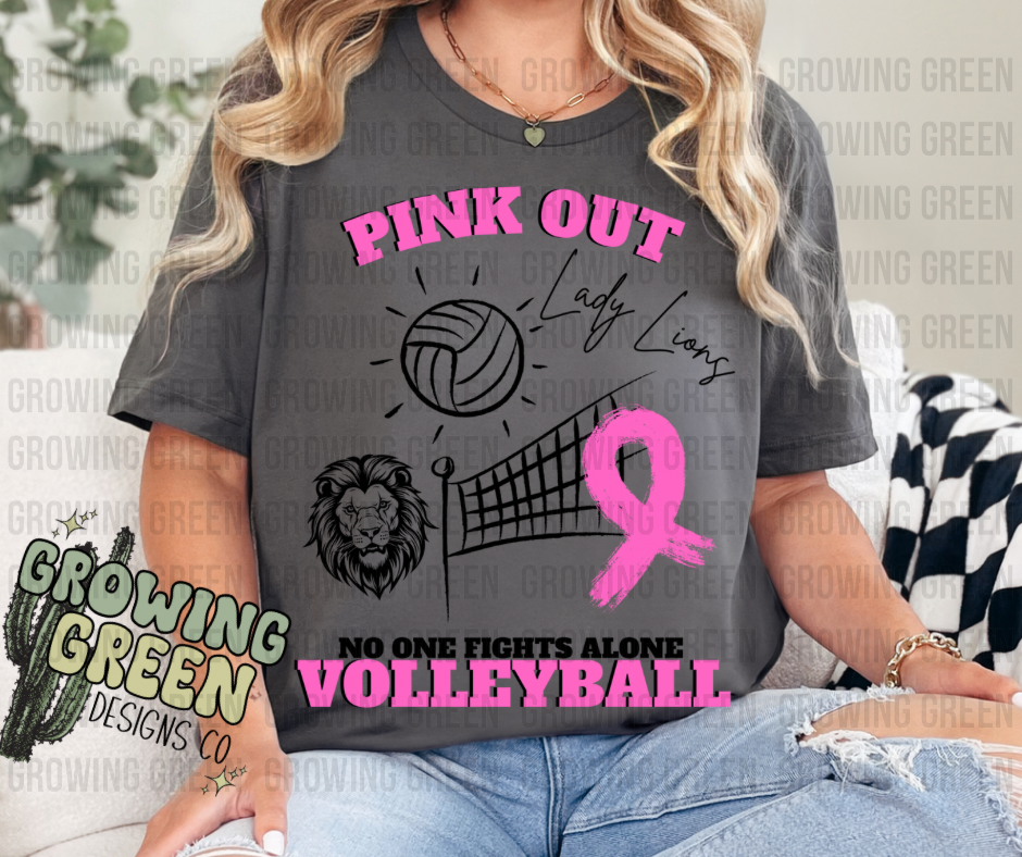 Pink Out Volleyball- ANY MASCOT