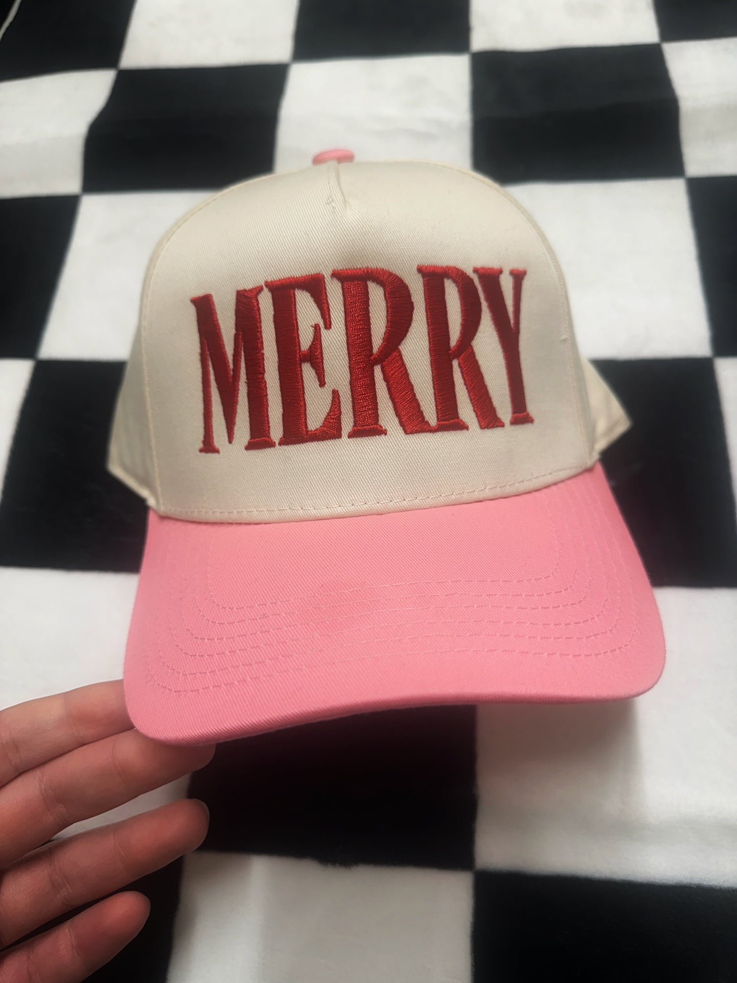 Merry Embroidery Hat