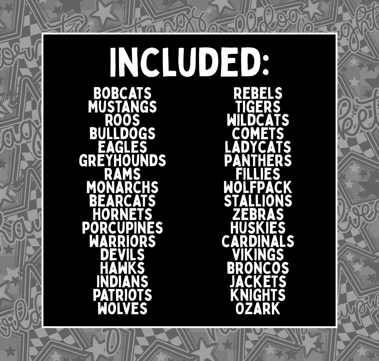 B&W Check Star - See List