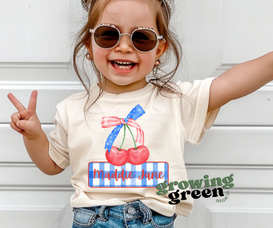 Personalized Patriotic Cherry