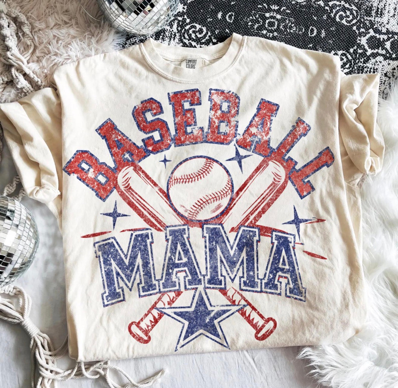 Baseball Mama Distressed