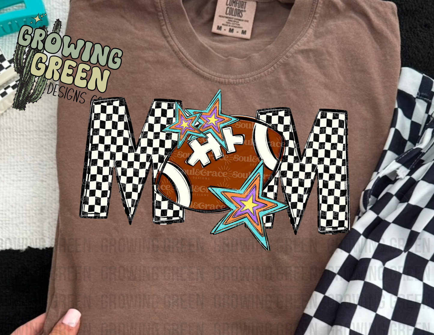 Checkered Sports Mom