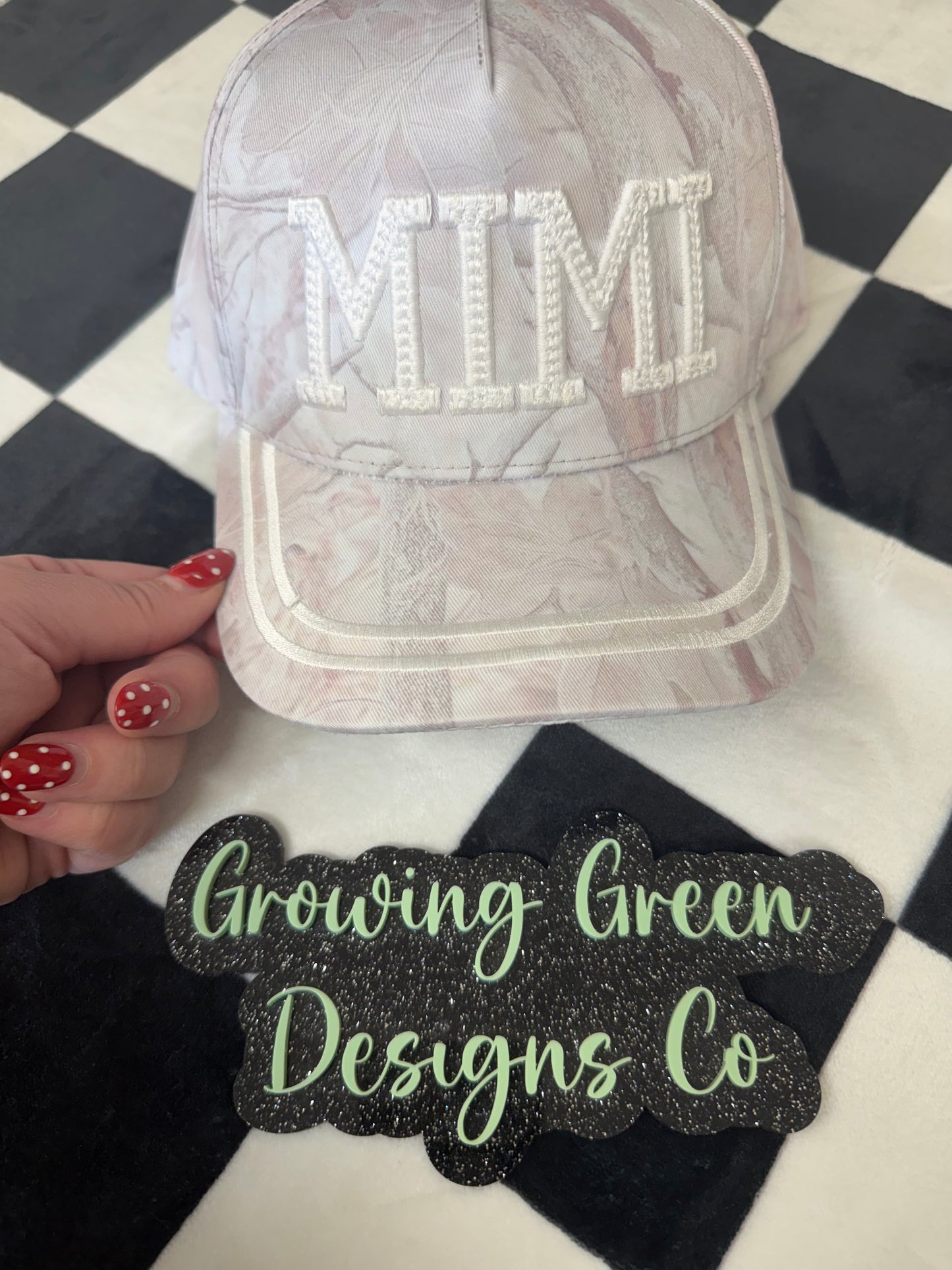 CUSTOM Monochrome Camo Embroidery Hat