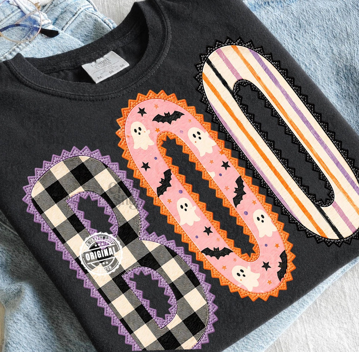 Boo Preppy Faux Lace
