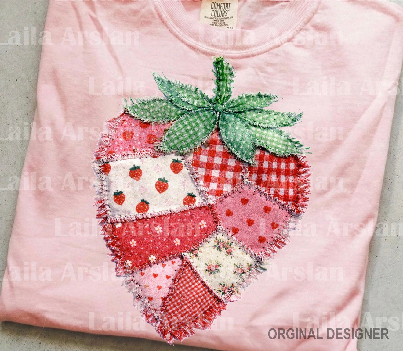 Strawberry Faux Patchwork
