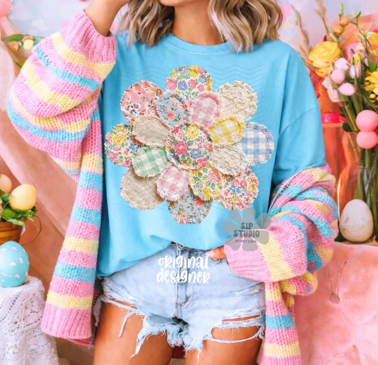 Flower Faux Patchwork