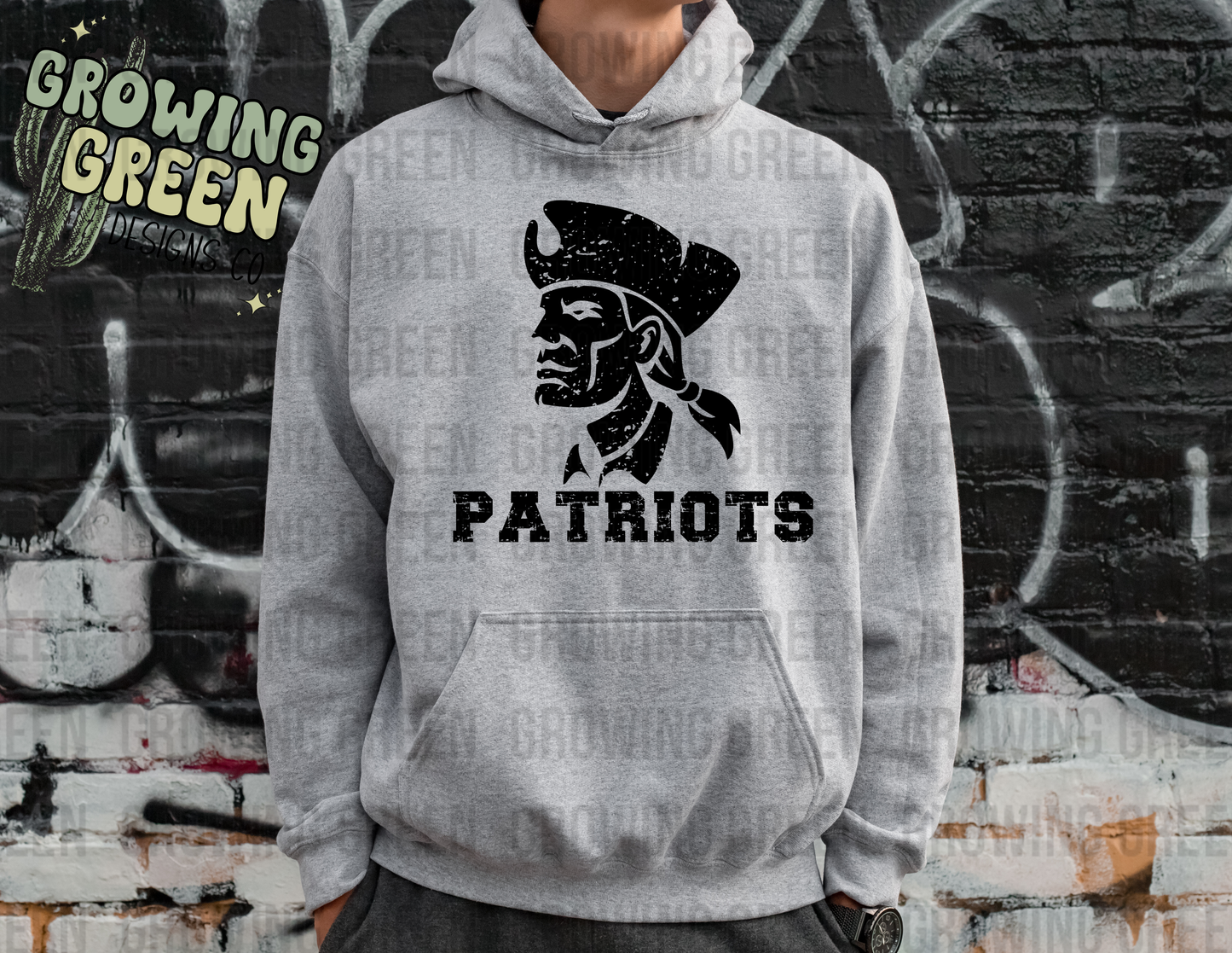 Distressed Spirit Hoodie - ANY MASCOT