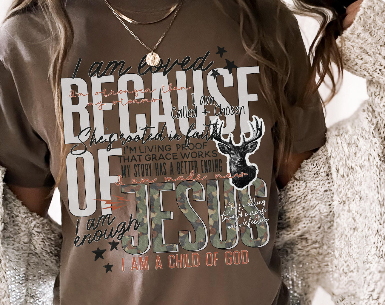 I am loved because of Jesus Camo