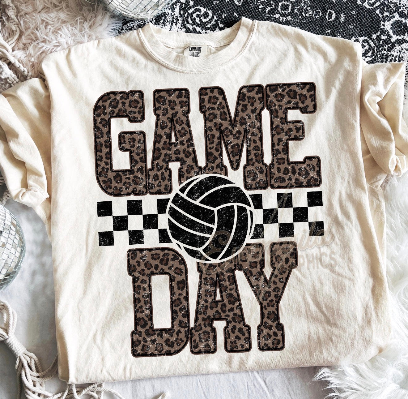 Volleyball Game Day Leopard