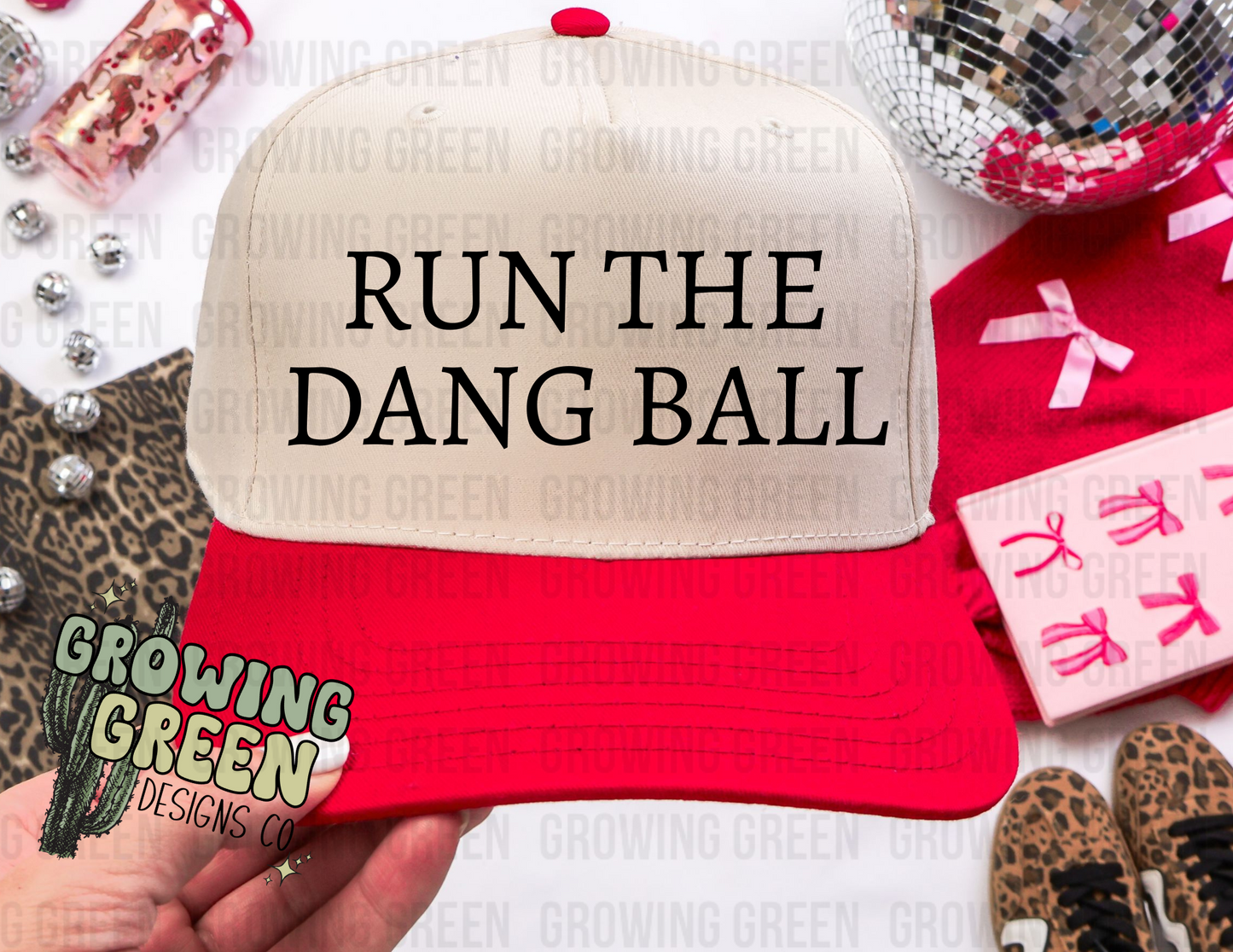 Run The Dang Ball Baseball Cap