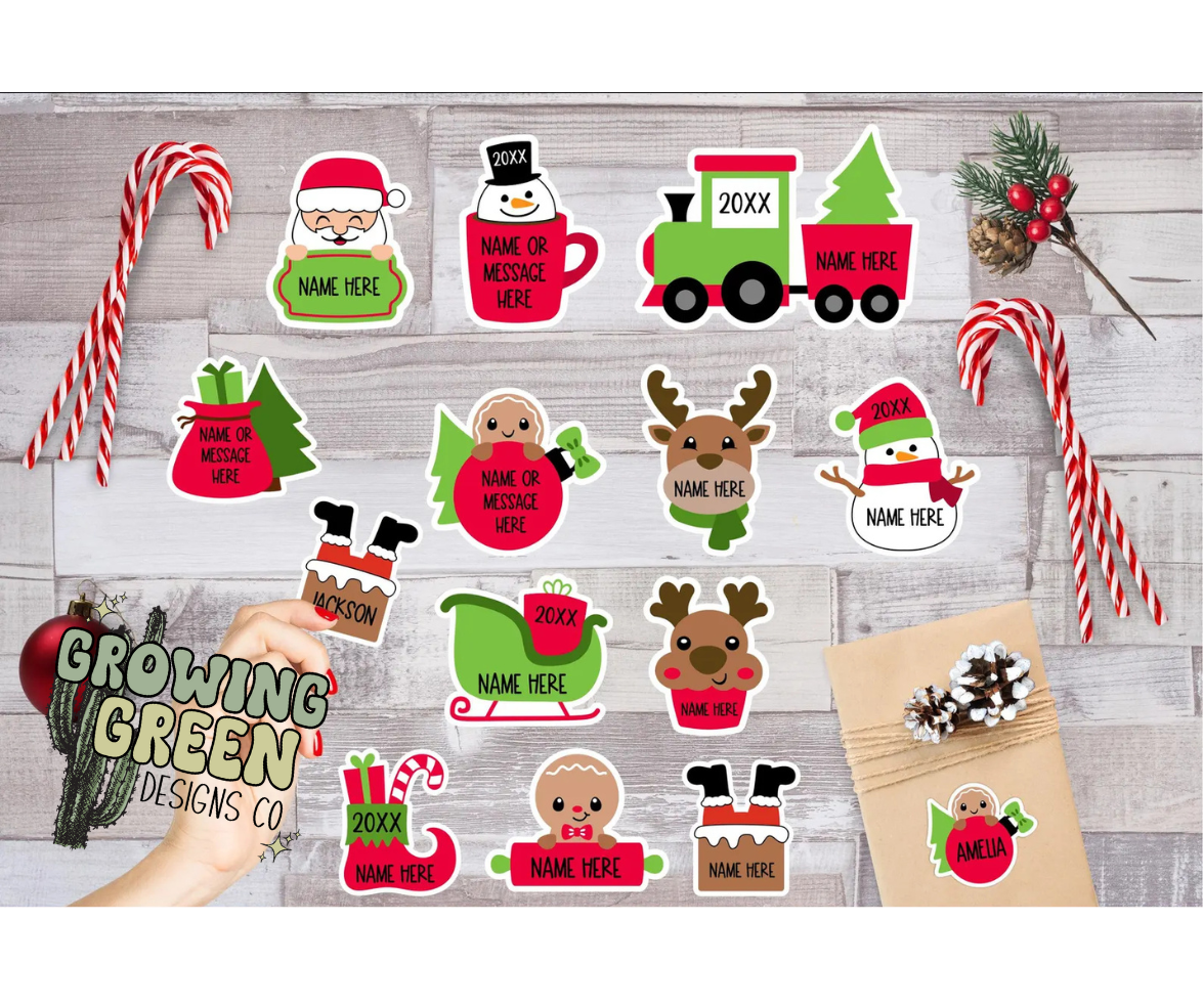 Christmas Name Labels