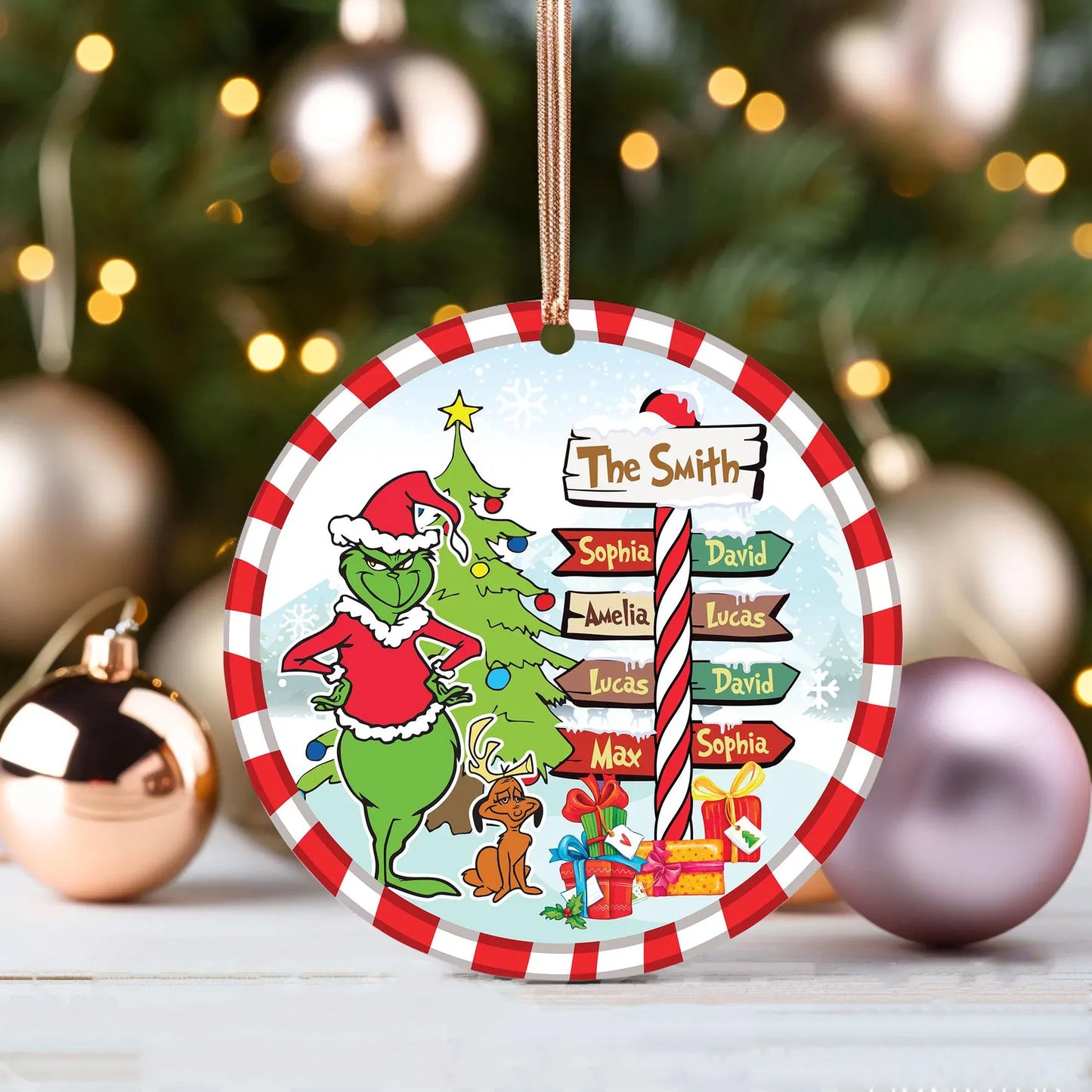 Green Guy Family Ornament