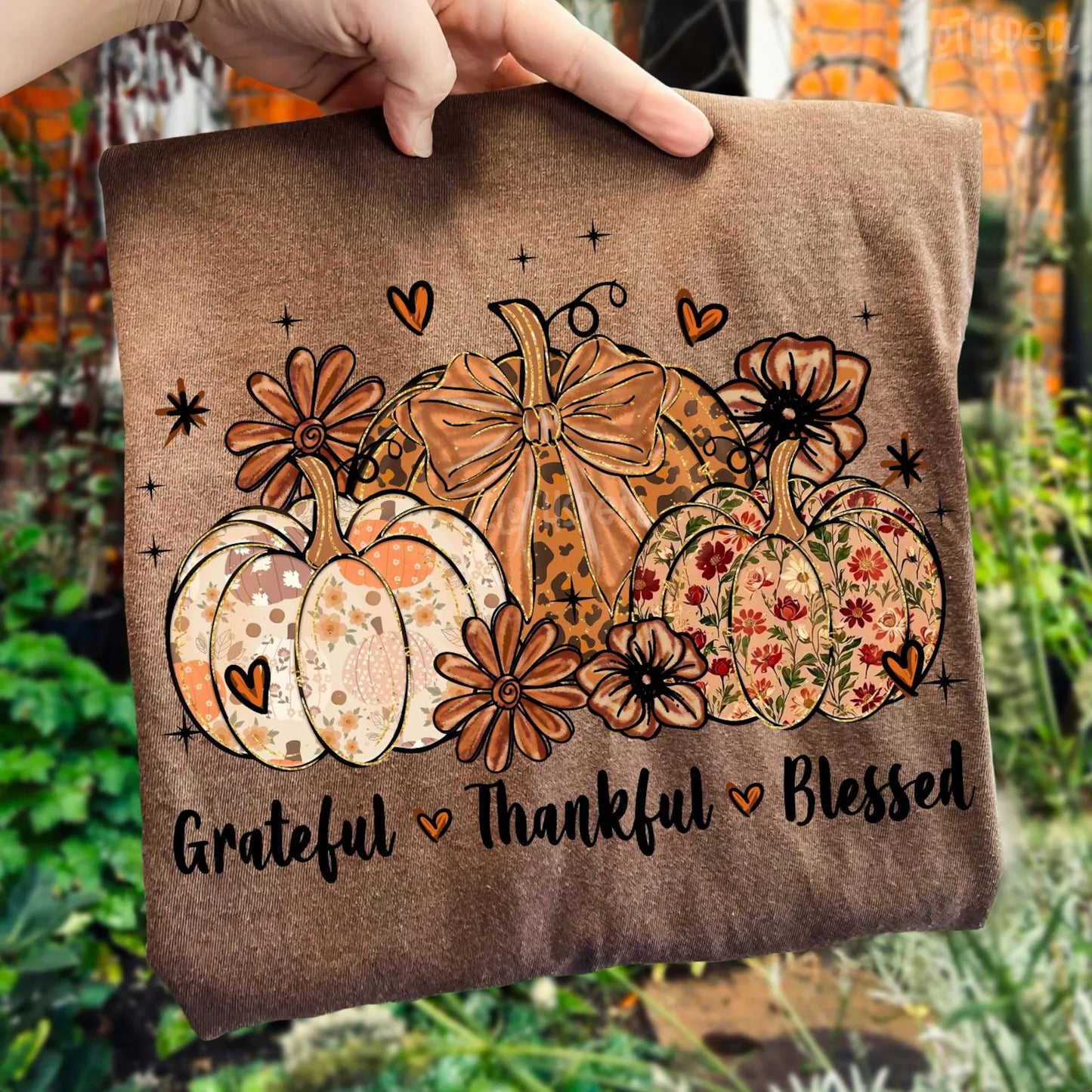Grateful Thankful Blessed Pumpkins