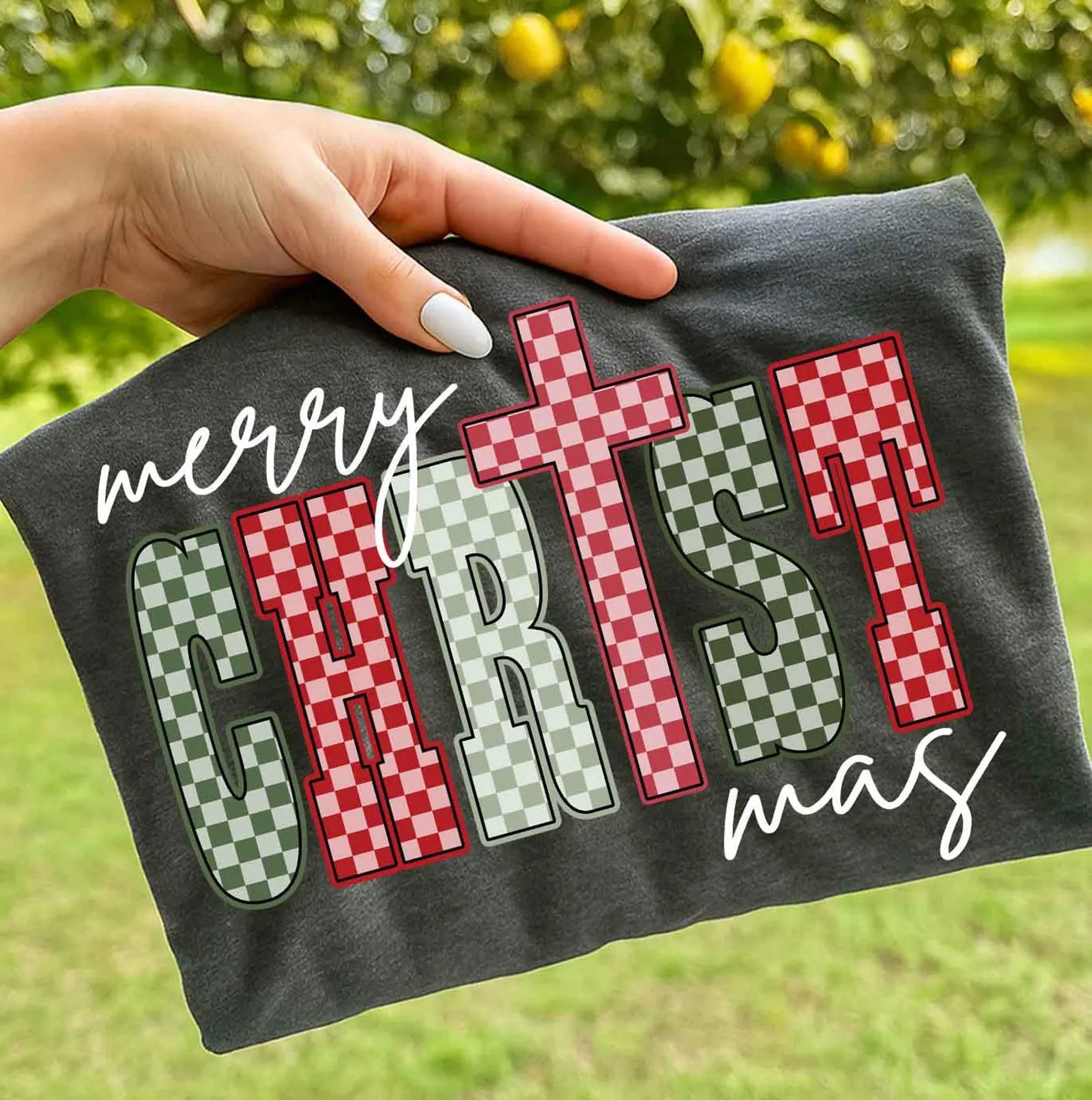 Merry Christ Mas Checkered