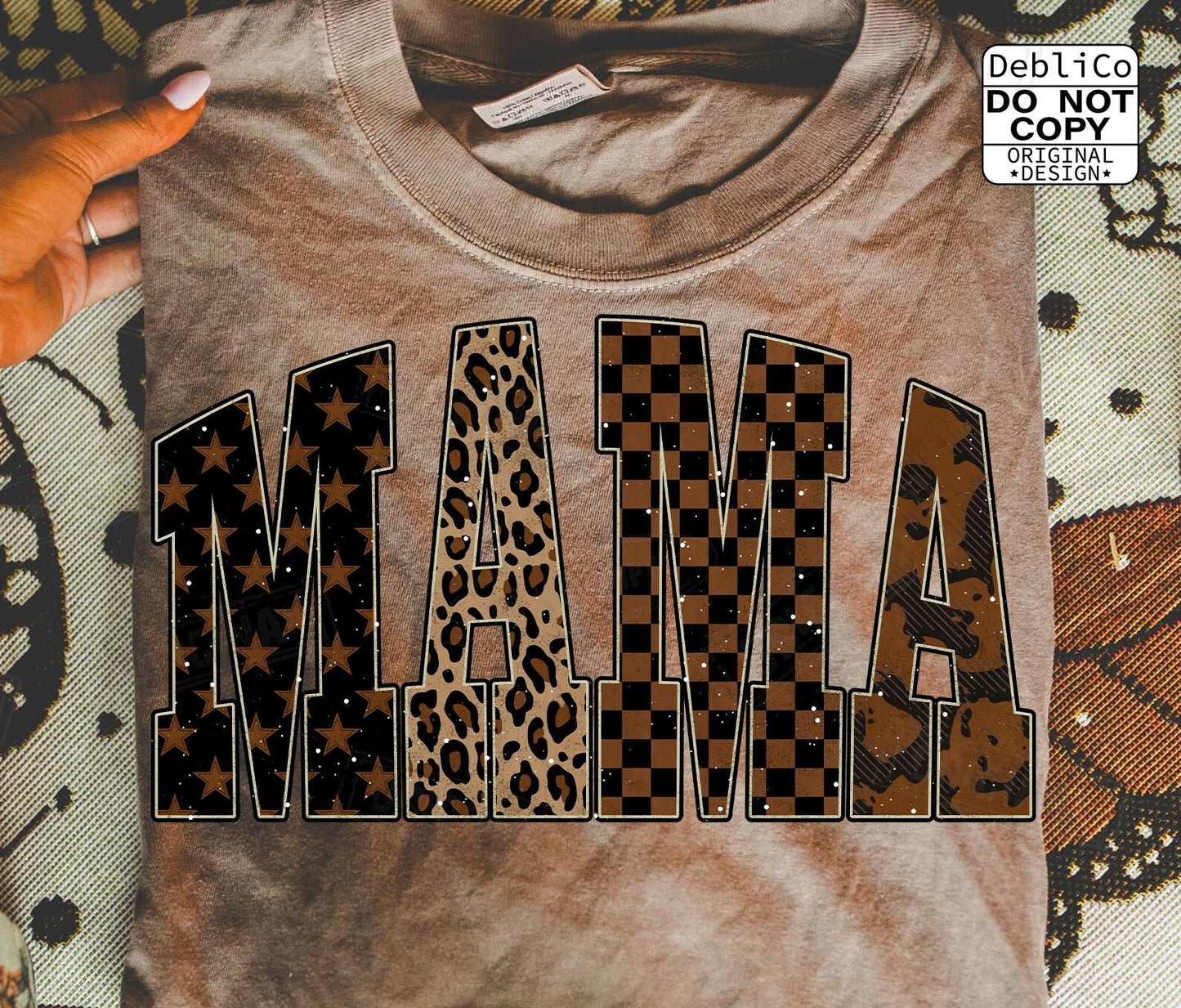 Mama Leopard Checker Stars