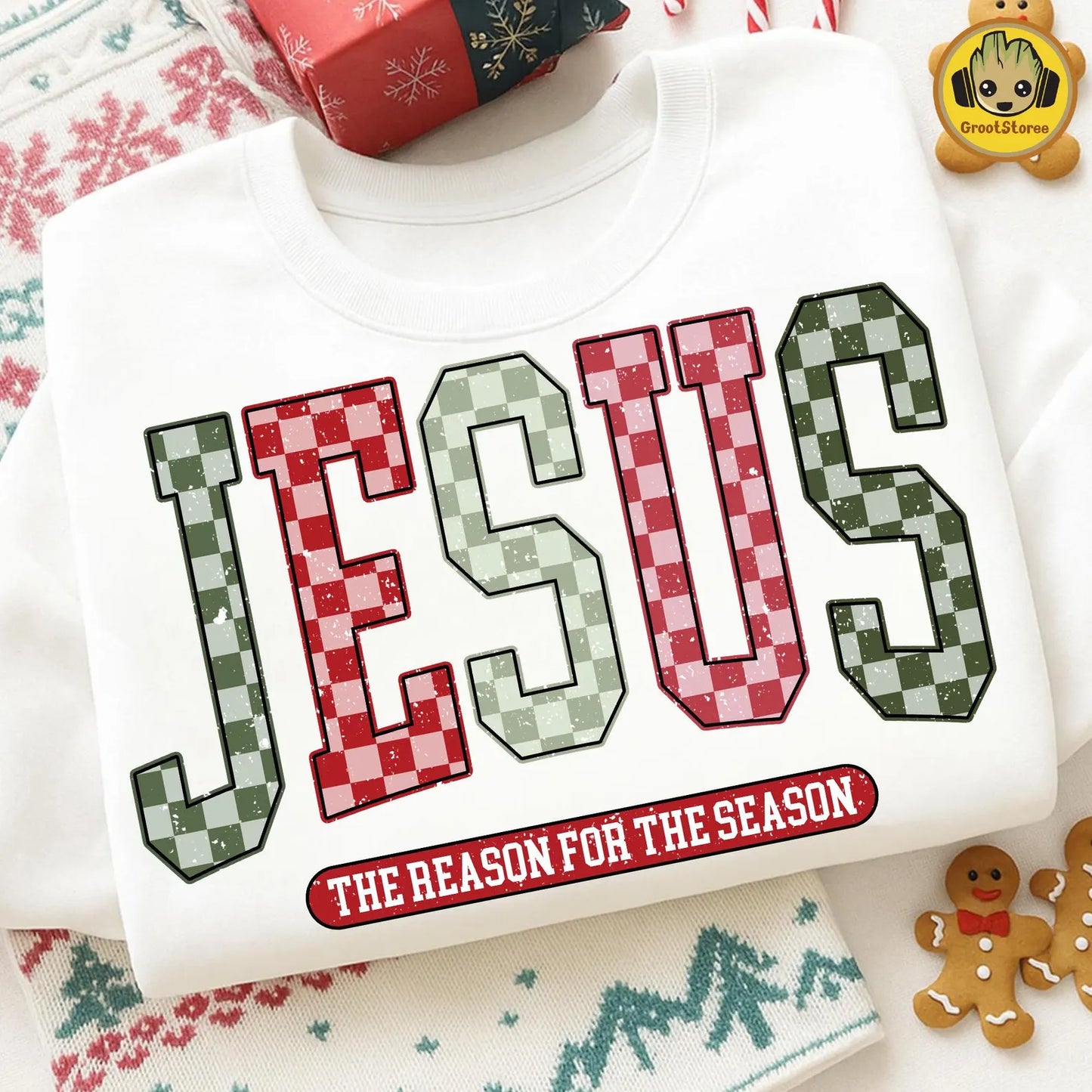 Jesus is the reason checkered