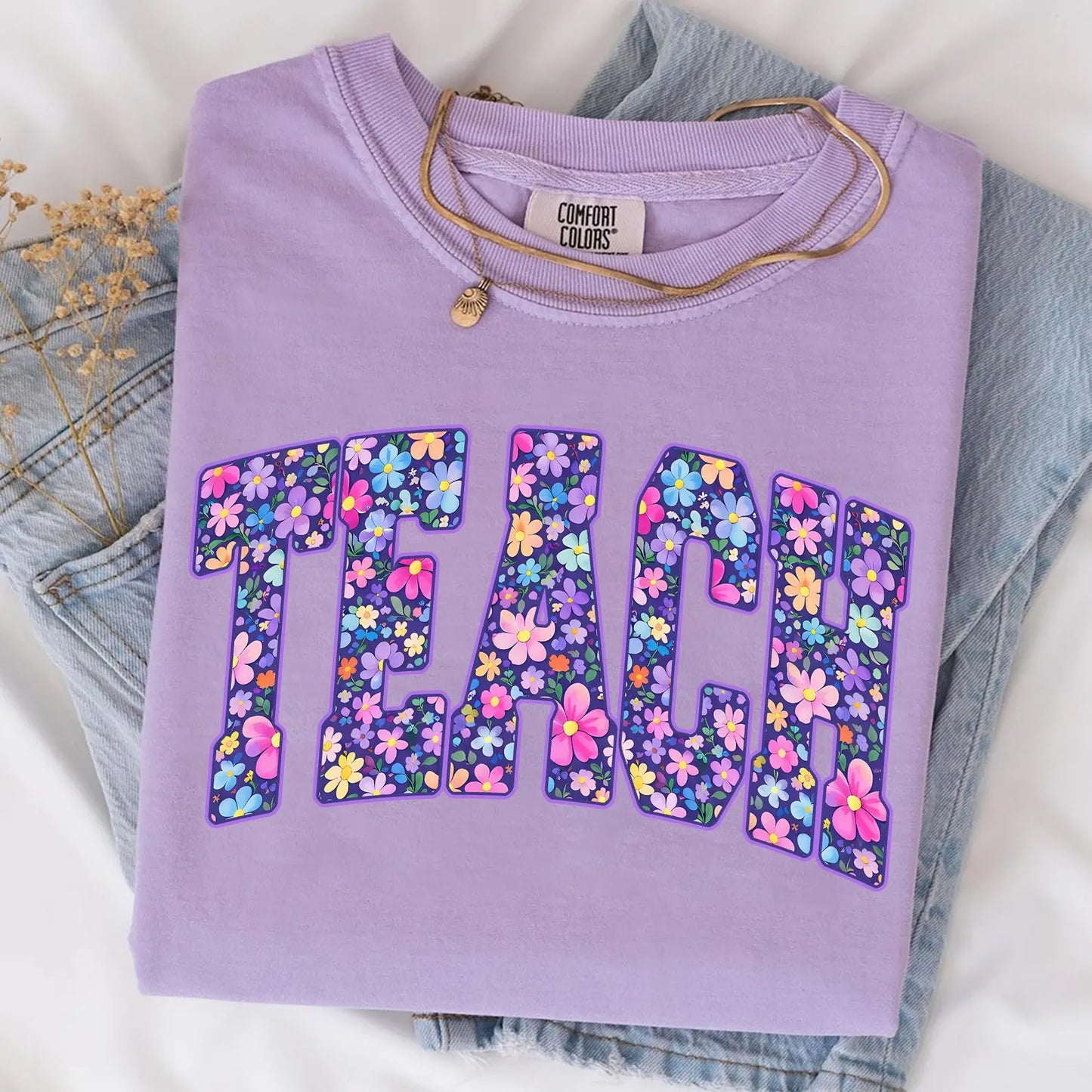 Teach Purple Floral