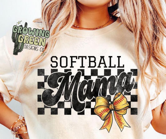 Softball Mama Checkered