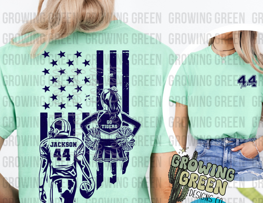 Football and Cheer Flag Custom