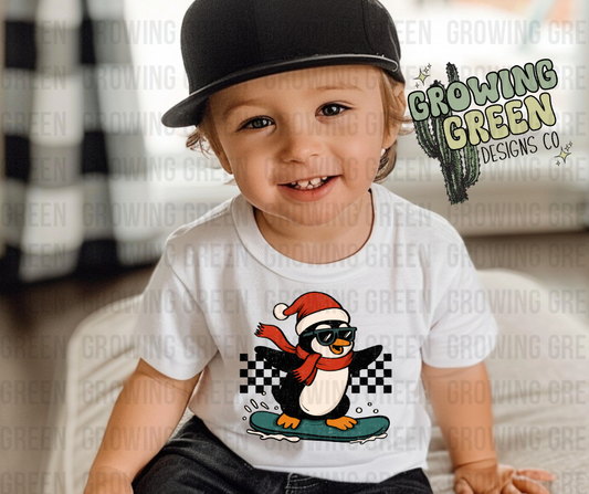 Penguin Snowboarding