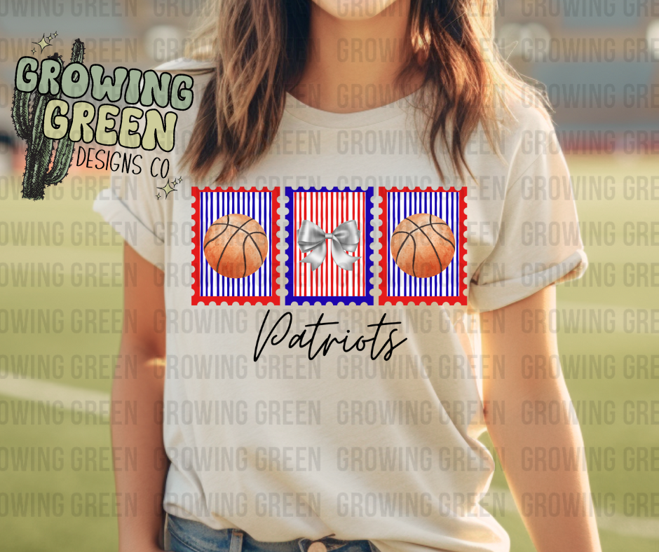 Spirit Basketball Stamps - ANY MASCOT