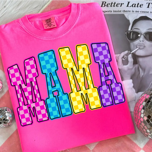 Mama Neon Checkered