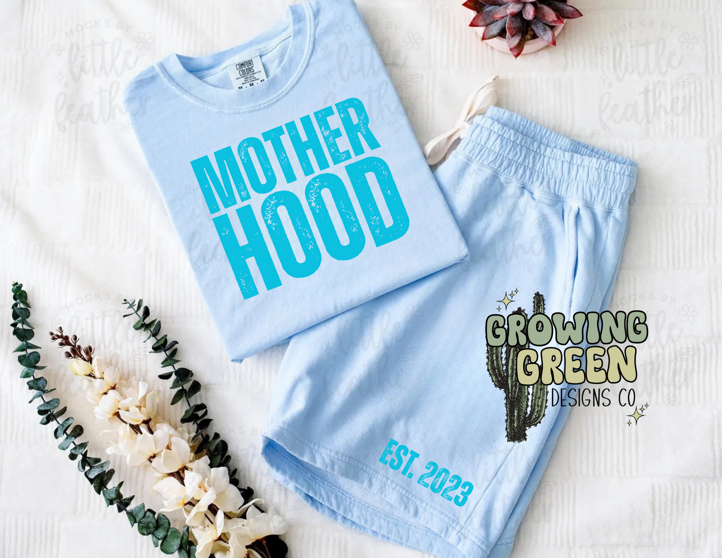 Motherhood Comfort Color Short Set - CUSTOM