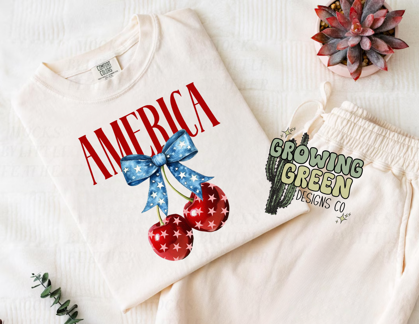 America Cherry Short Set