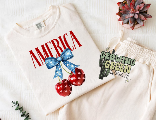 America Cherry Short Set
