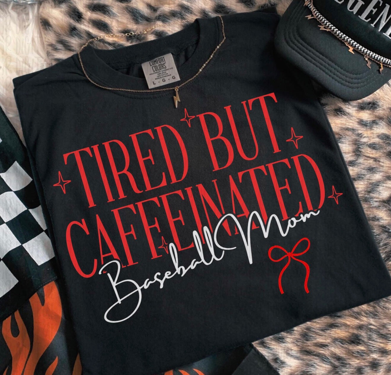 Tired But Caffeinated Baseball Mom