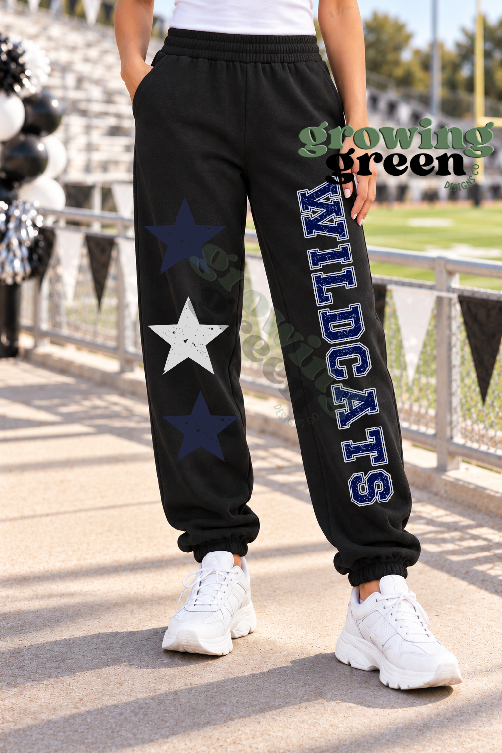 Stars Sweatpants- ANY MASCOT/SCHOOL