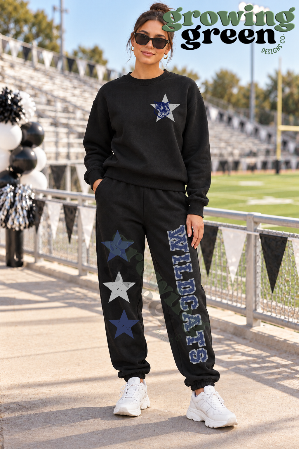 Stars Spirit Sweatsuit - ANY MASCOT/SCHOOL (Copy)