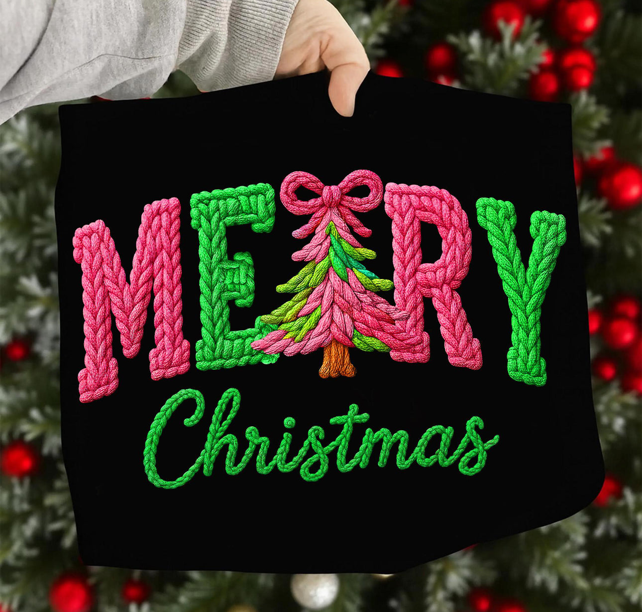 Merry Christmas Faux Yarn