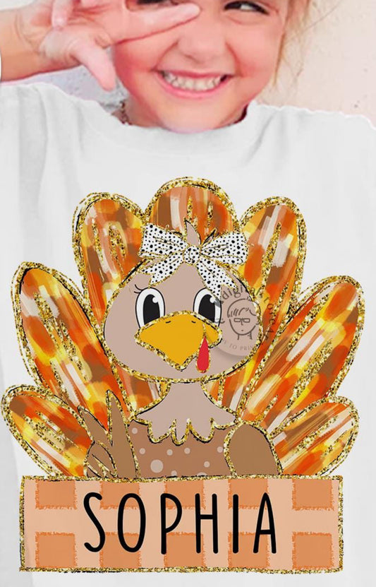 Personalized Turkey Polka Dot
