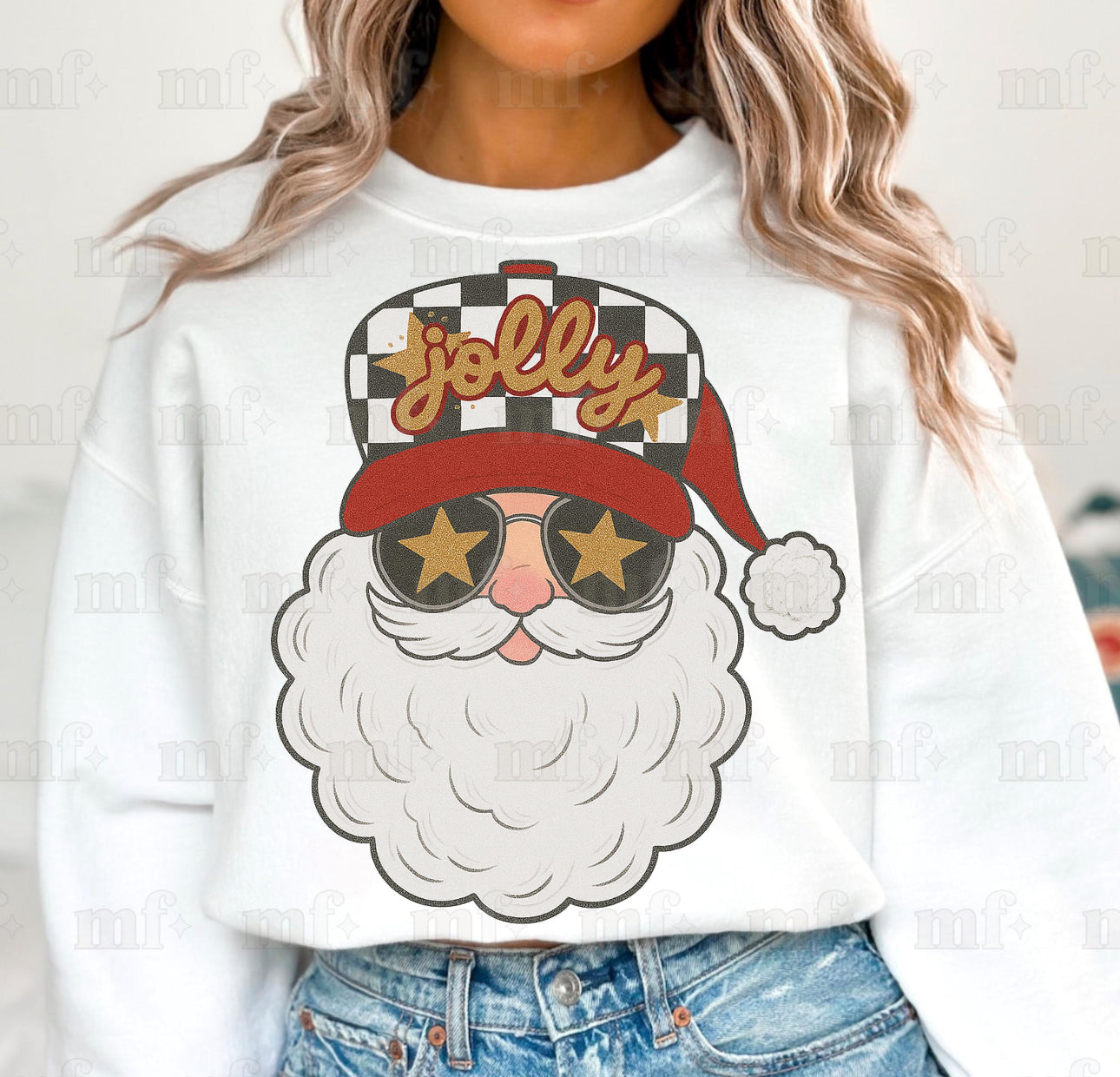 Jolly Santa Trucker Checkered