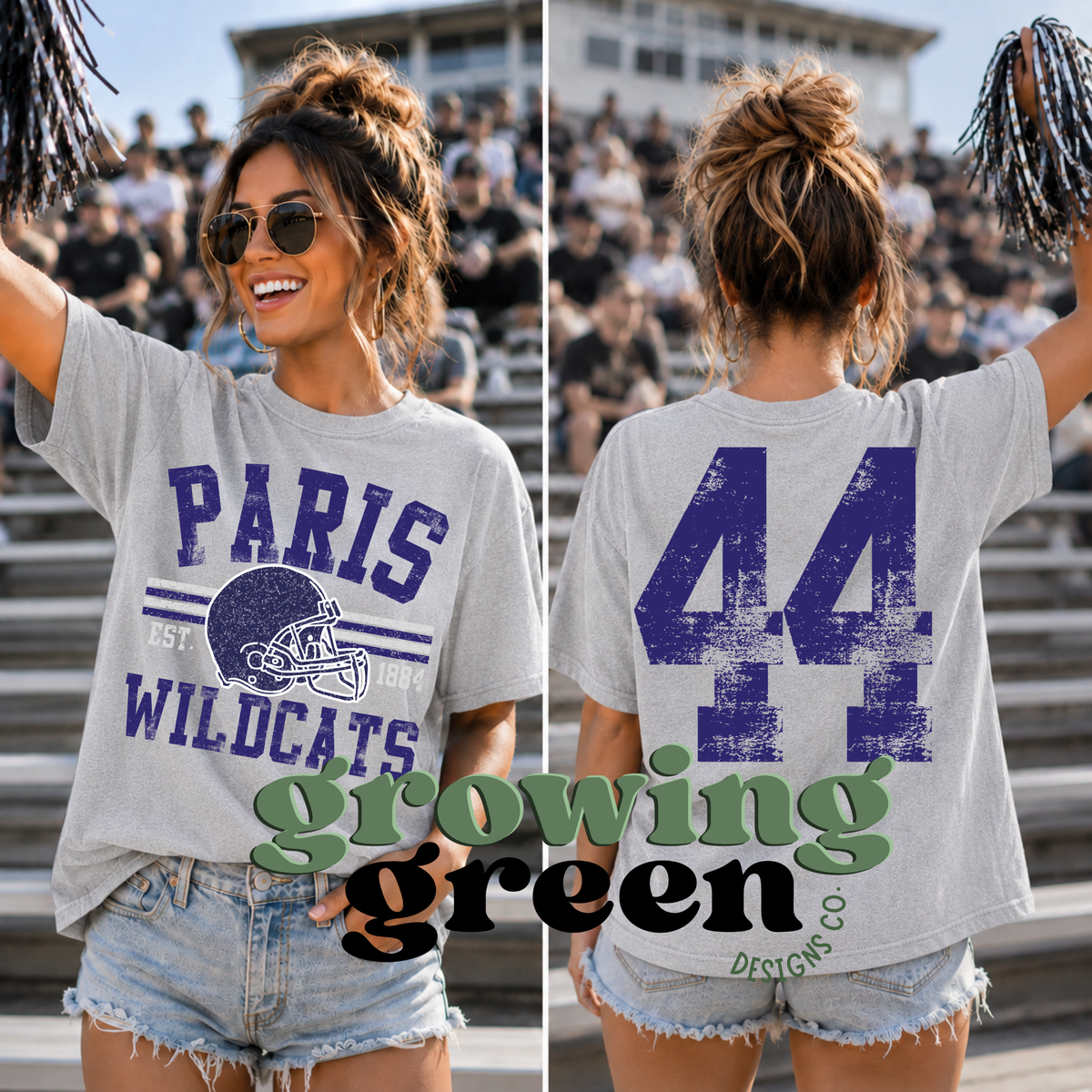Distressed Football Spirit - ANY SCHOOL/ANY SPORT