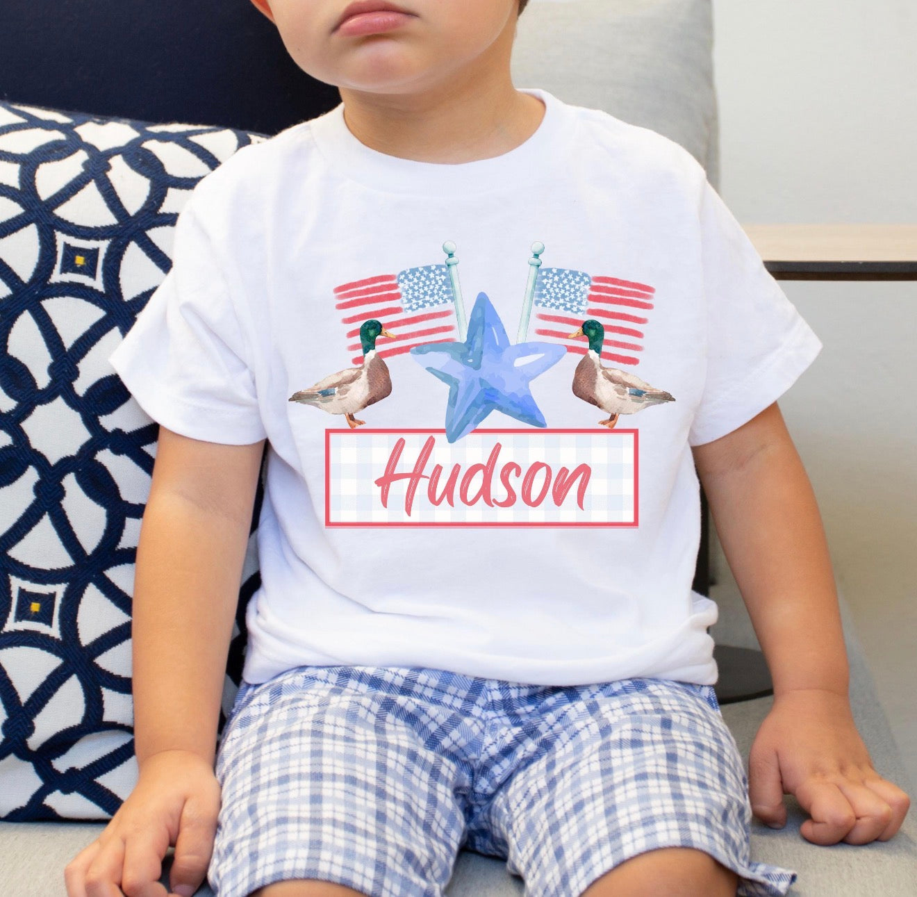 Personalized Patriotic Duck