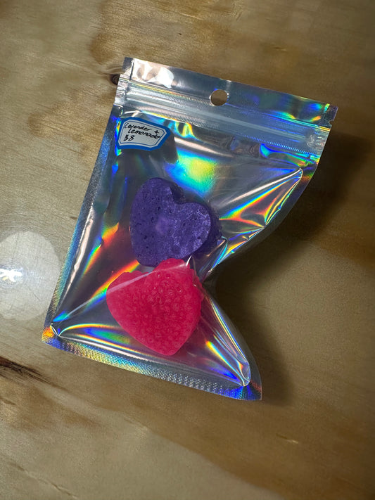 Pink and Purple Heart Air Vent Clips